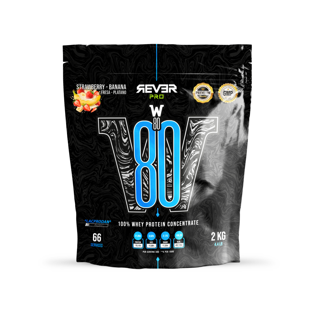 Whey W80 2kg Fresa-Platano