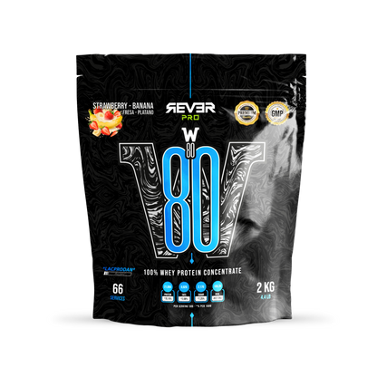 Whey W80 2kg Fresa-Platano